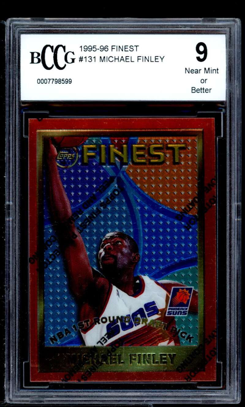 Michael Finley Rookie Card 1995-96 Finest #131 BGS BCCG 9 Image 1