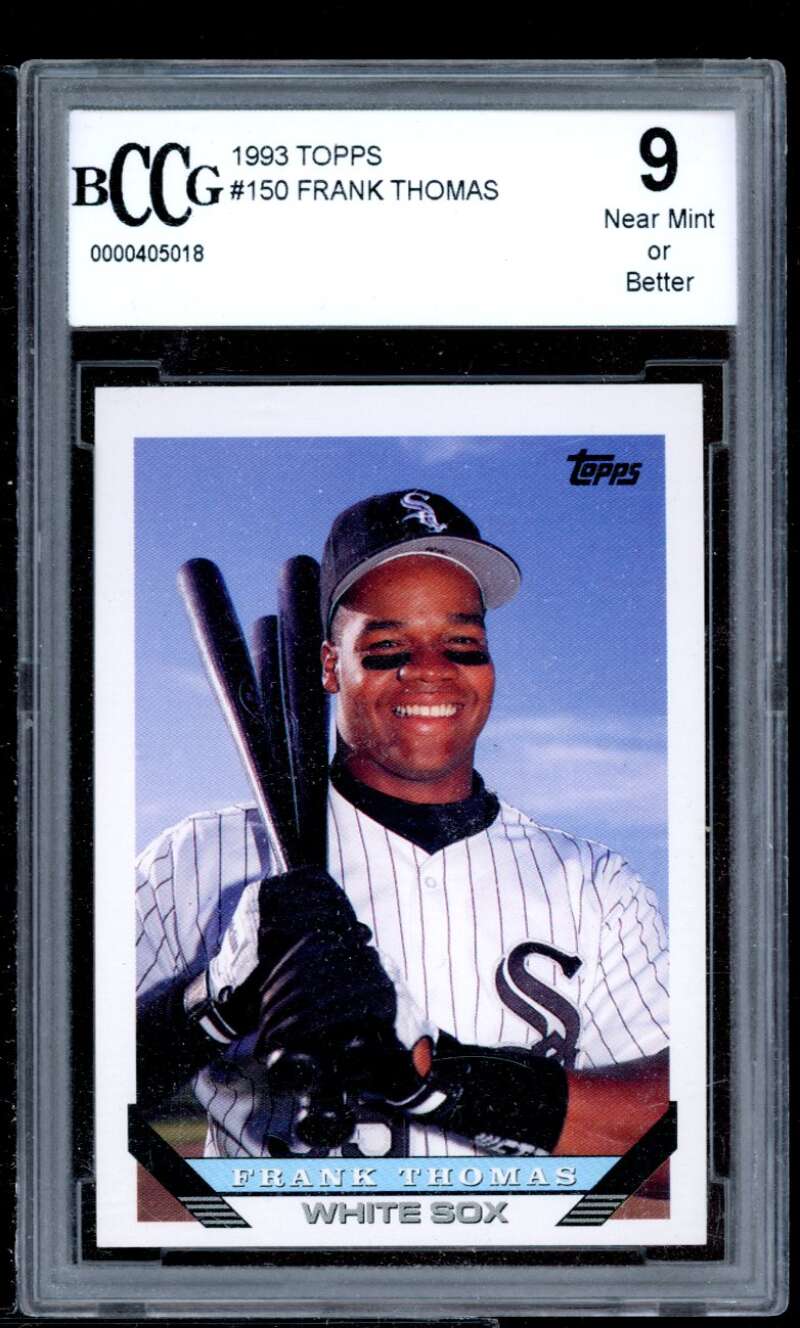 Frank Thomas Card 1993 Topps #150 BGS BCCG 9 Image 1