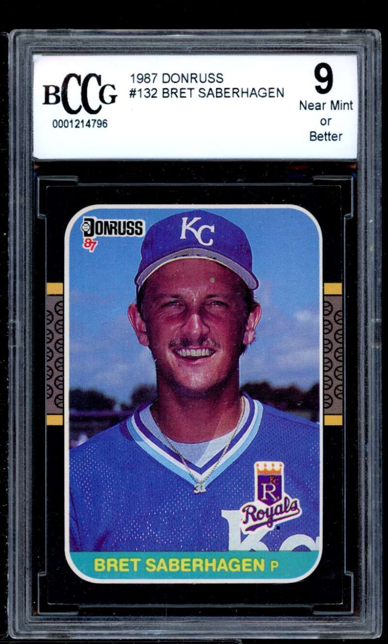 Bret Saberhagen Card 1987 Donruss #132 BGS BCCG 9 Image 1