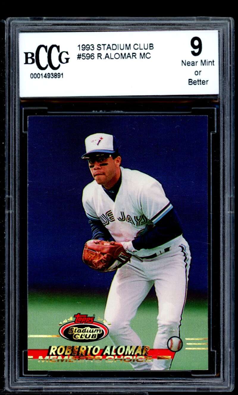 Roberto Alomar Card 1993 Stadium Club #596 BGS BCCG 9 Image 1