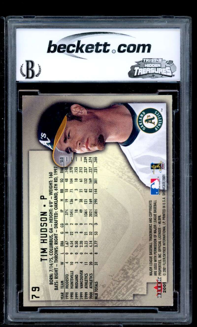 Tim Hudson Card 2001 Fleer Showcase #79 BGS BCCG 9 Image 2