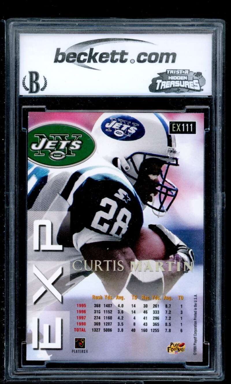 Curtis Martin Card 1999 Playoff Prestige Exp #111 BGS BCCG 9 Image 2