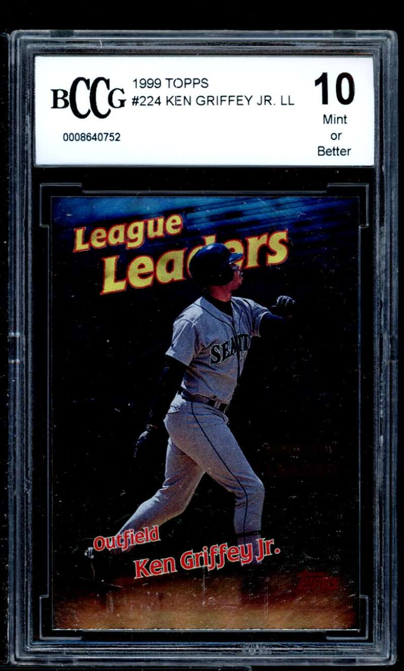 Ken Griffey Jr. LL Card 1999 Topps #224 BGS BCCG 10 Image 1