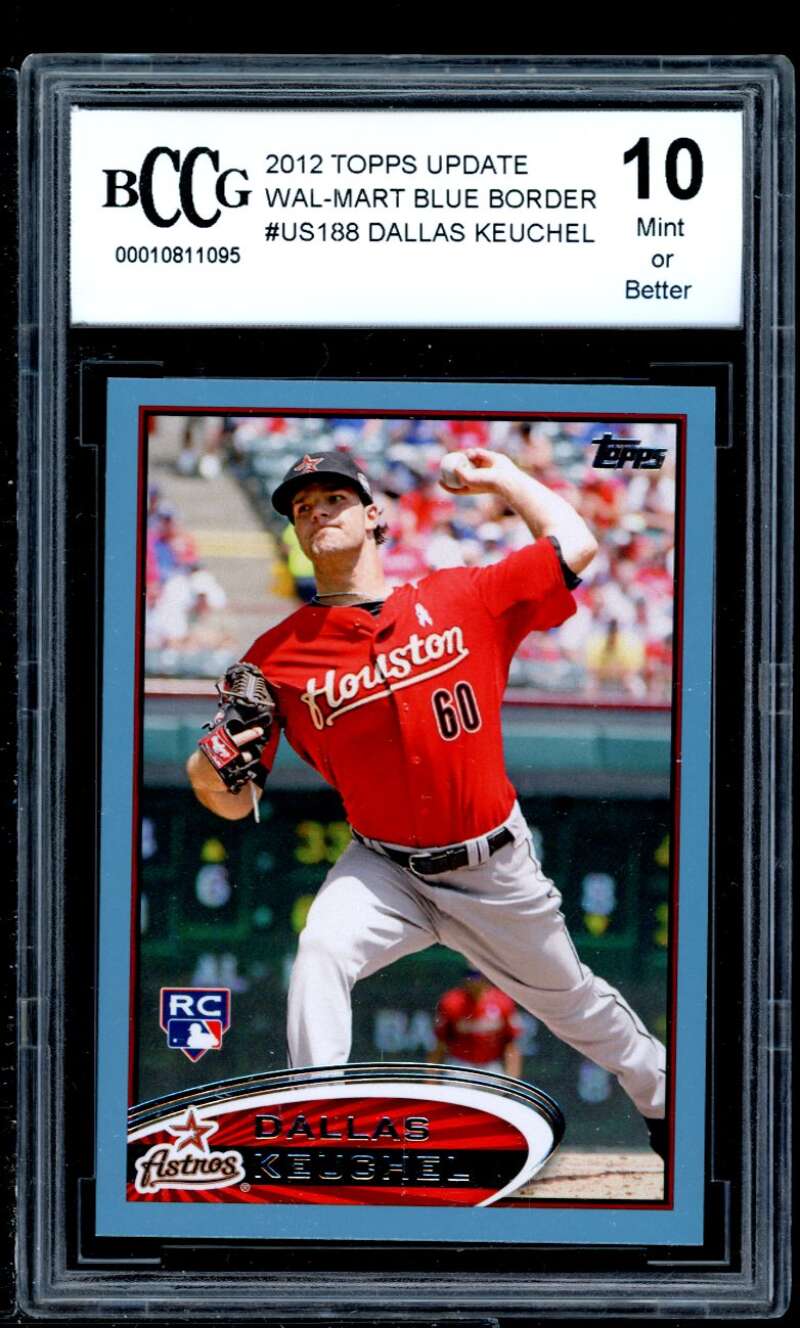 Dallas Keuchel Rookie 2012 Topps Update Wal-Mart Blue Border #Us188 BGS BCCG 10 Image 1