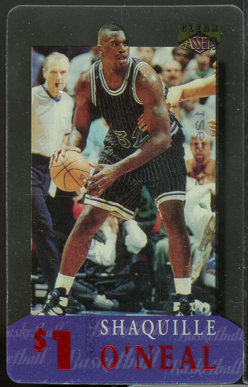 Shaquille O'Neal Card 1996 Clear Assets Phone Cards $1 #1 Image 1