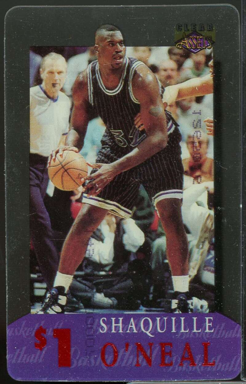 Shaquille O'Neal Card 1996 Clear Assets Phone Cards $1 #1 Image 1