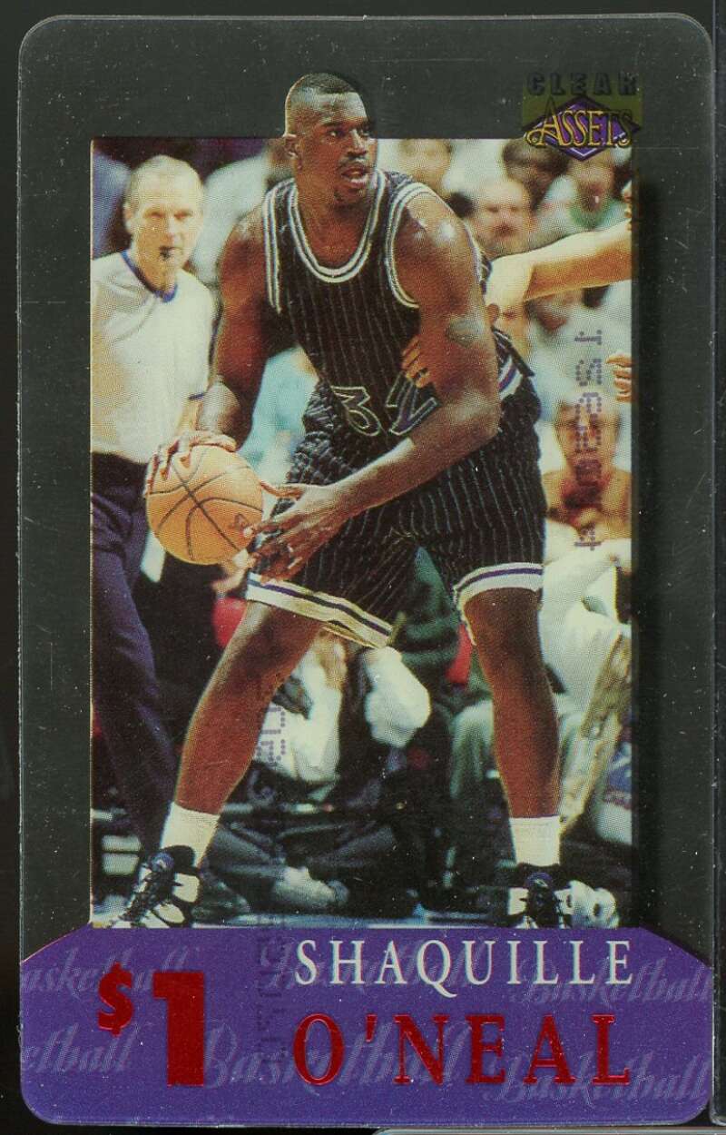 Shaquille O'Neal Card 1996 Clear Assets Phone Cards $1 #1 Image 1