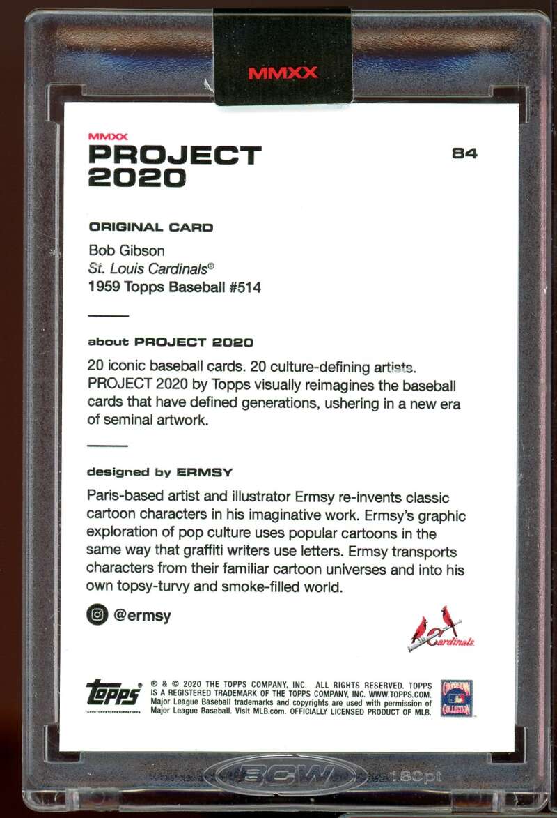 Bob Gibson/14867*/Ermsy Card 2020 Topps Project 2020 #84 Image 2