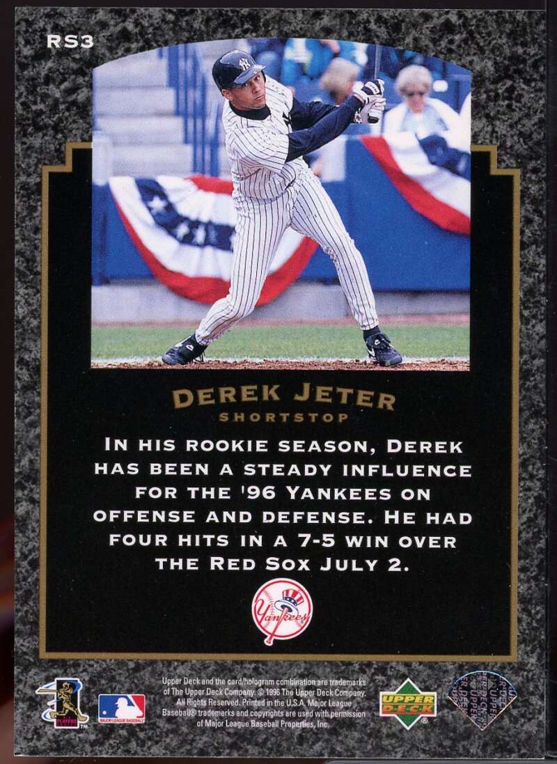 Derek Jeter Card 1997 Upper Deck Rock Solid Foundation #RS3 Image 2