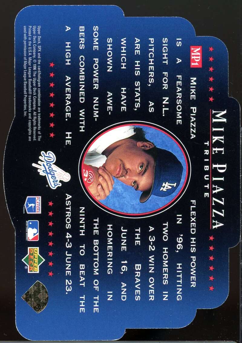 Mike Piazza Tribute Card 1996 SPx #MP1 Image 2