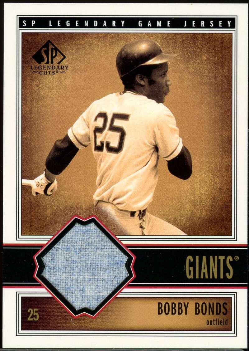 Bobby Bonds Pants Card 2002 SP Legendary Cuts Game Jersey #JBBO Image 1