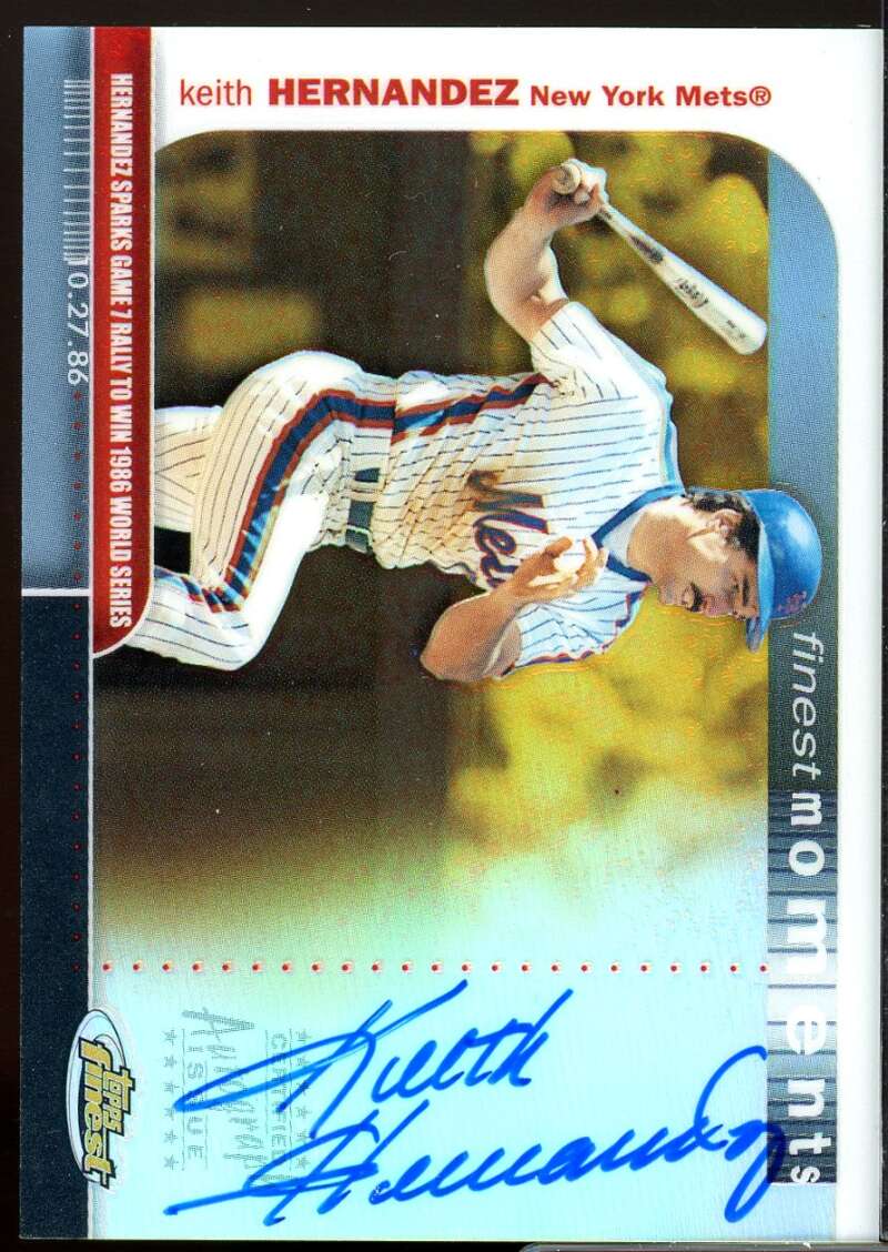 Keith Hernandez B Card 2003 Finest Moments Refractors Autographs #KH Image 1