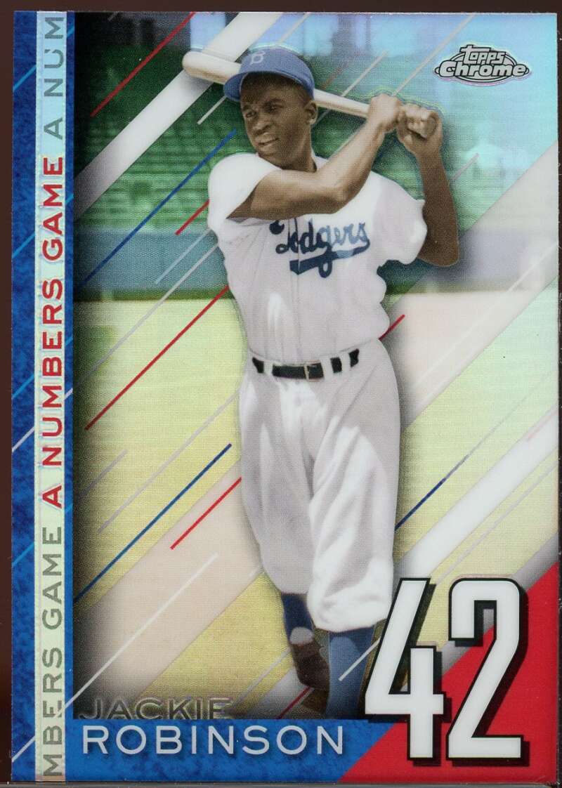 Jackie Robinson Card 2020 Topps Chrome Update A Numbers Game #NGC7 Image 1