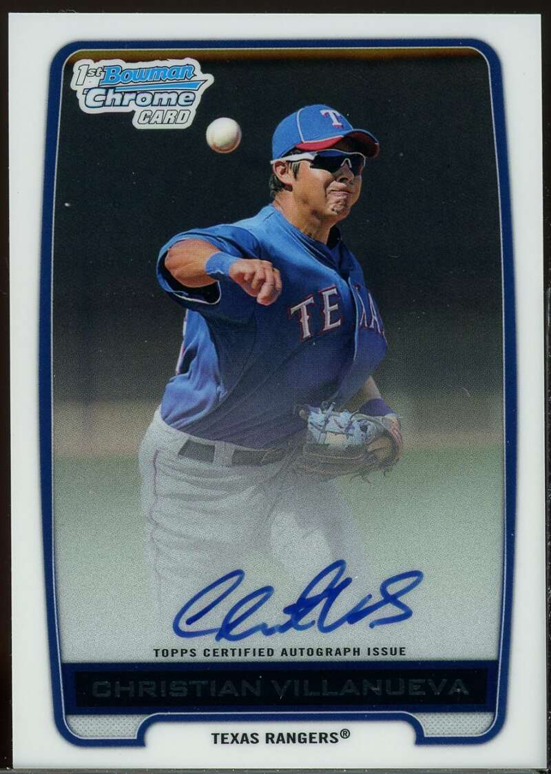 Christian Villanueva Rookie Card 2012 Bowman Chrome Prospect Autographs #CV Image 1