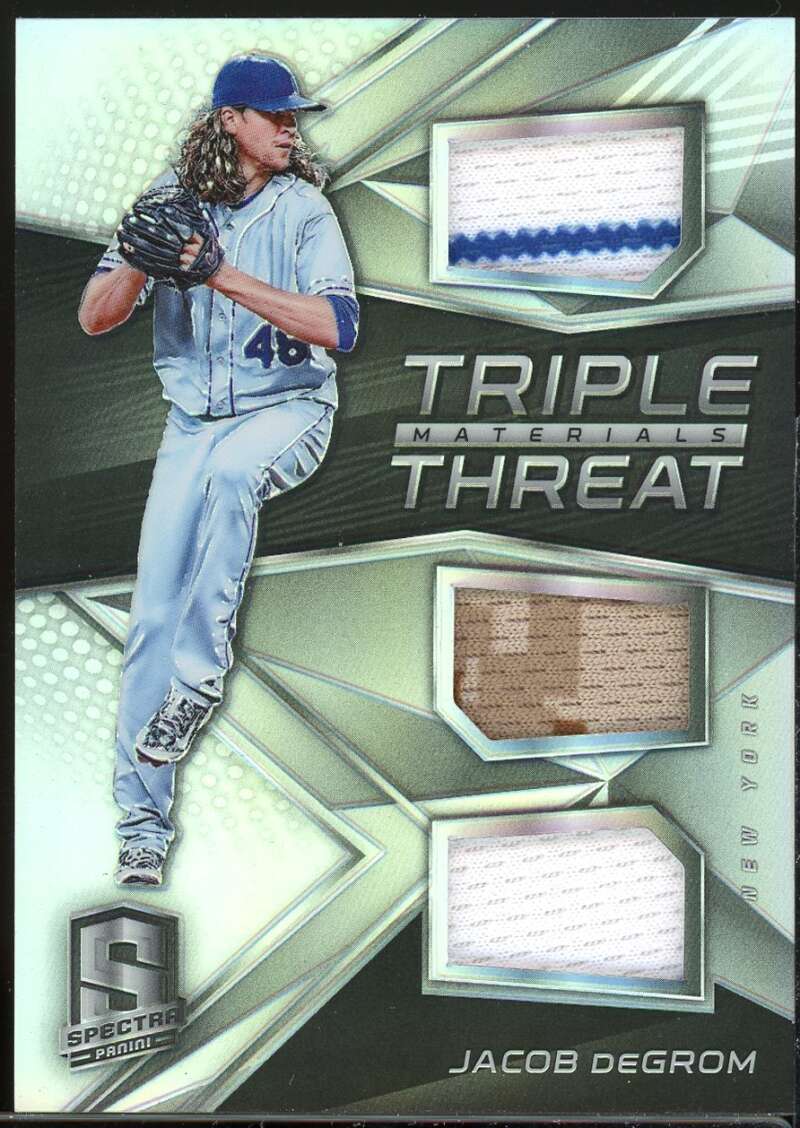 Jacob deGrom Card 2017 Panini Spectra Triple Threat Materials #40 /149 Image 1