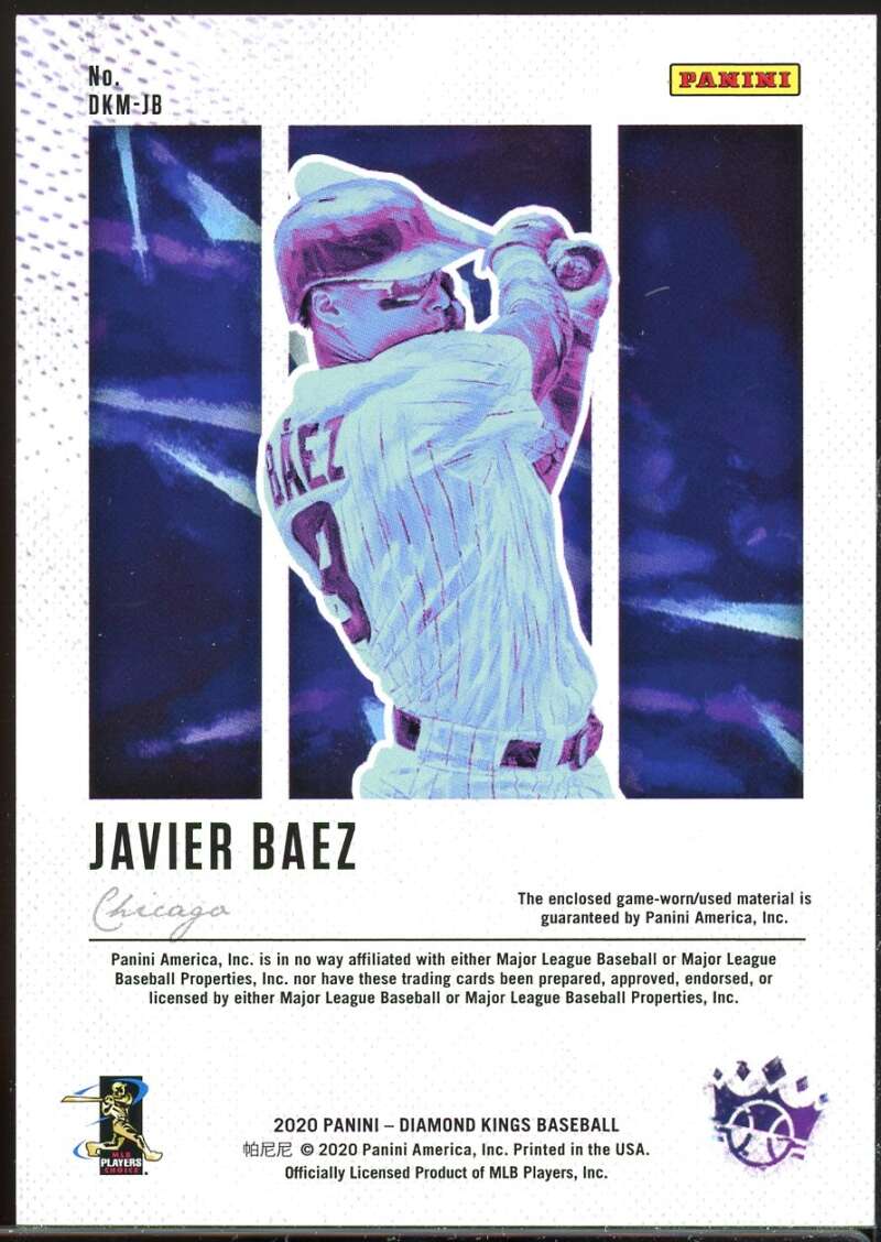 Javier Baez Card 2020 Diamond Kings DK Materials #100 Image 2