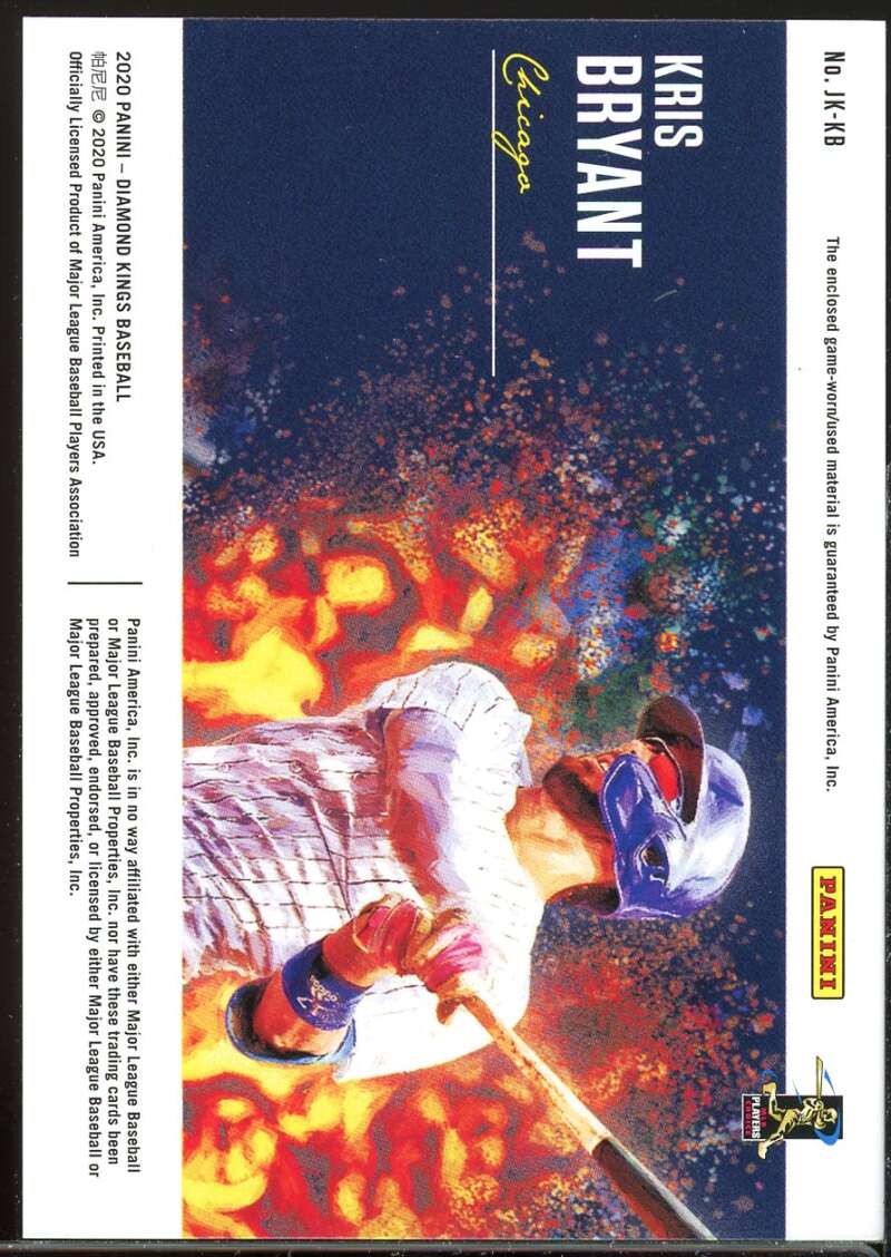 Kris Bryant Card 2016 Donruss Jersey Kings #JKKB Image 2