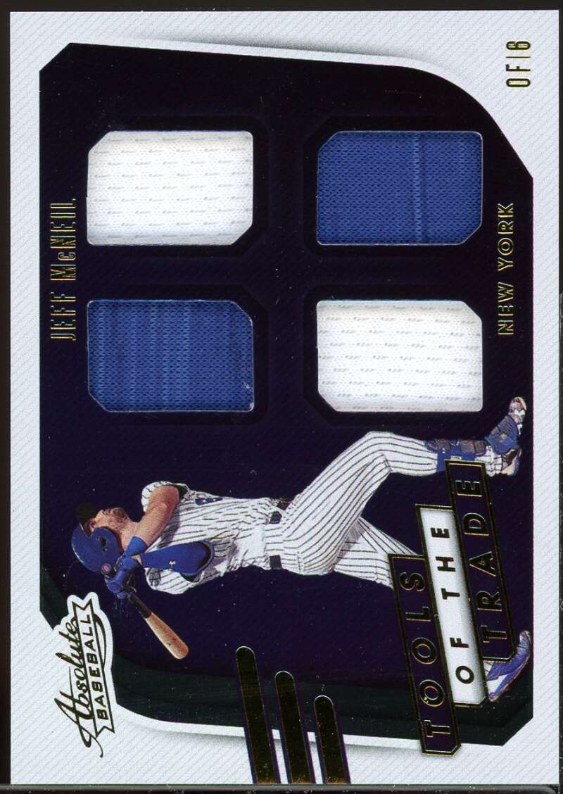 Jeff McNeil Card 2021 Absolute Tools of the Trade Quad Swatches #13 Image 1