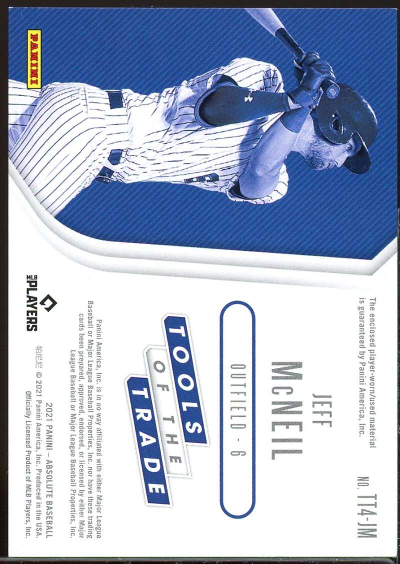 Jeff McNeil Card 2021 Absolute Tools of the Trade Quad Swatches #13 Image 2