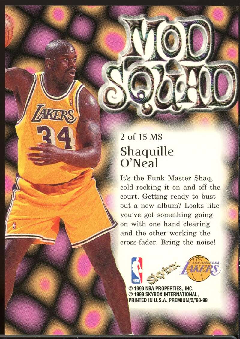 Shaquille O'Neal Card 1998-99 SkyBox Premium Mod Squad #2 Image 2