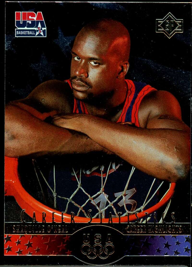 Shaquille O'Neal Card 1996 Upper Deck USA SP Career Statistics Gold #S5 Image 1