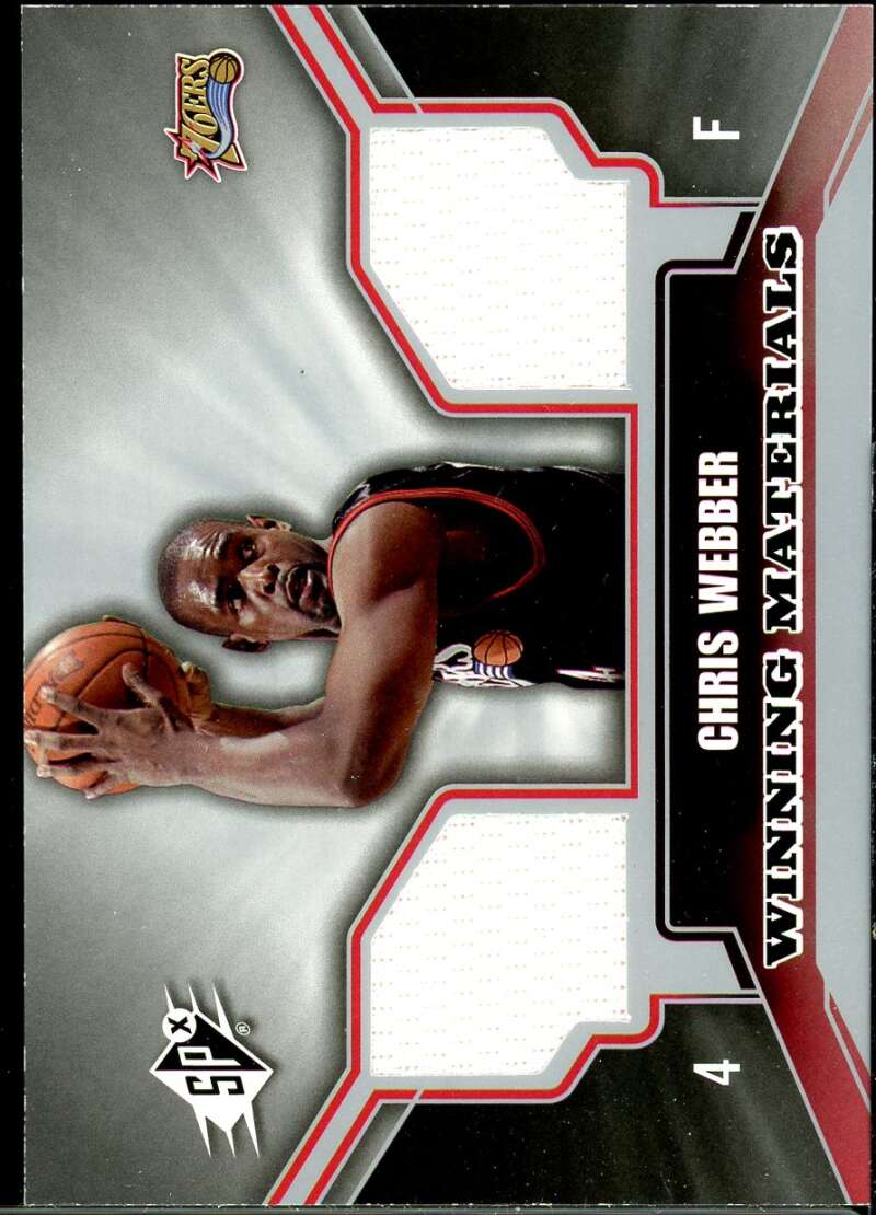 Chris Webber Card 2005-06 SPx Winning Materials #CW Image 1