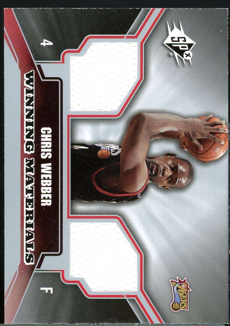 Chris Webber Card 2005-06 SPx Winning Materials #CW Image 1