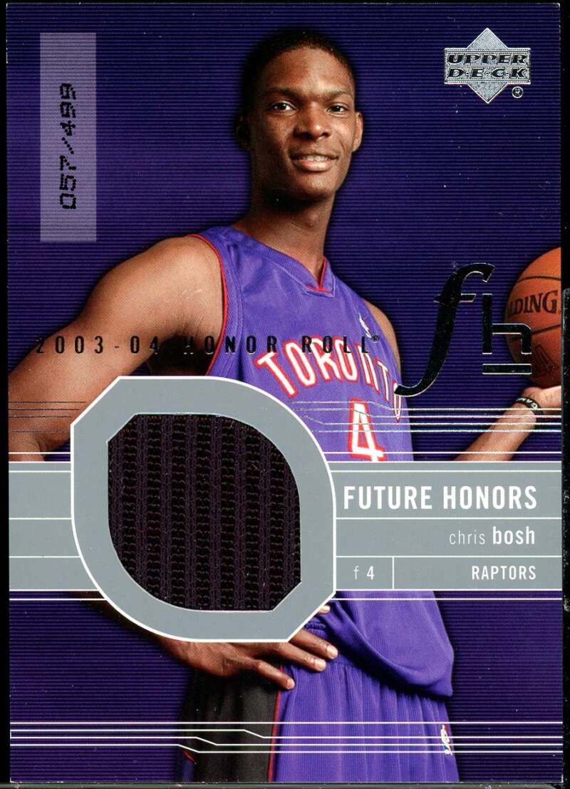 Chris Bosh JSY Rookie Card 2003-04 Upper Deck Honor Roll #109 Image 1