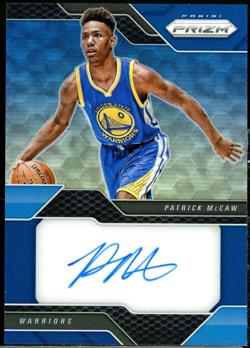 Patrick McCaw Rookie Card 2016-17 Panini Prizm Rookie Signatures Prizms Blue #33 Image 1