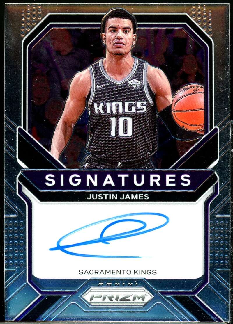 Justin James Card 2020-21 Panini Prizm Signatures #48 Image 1