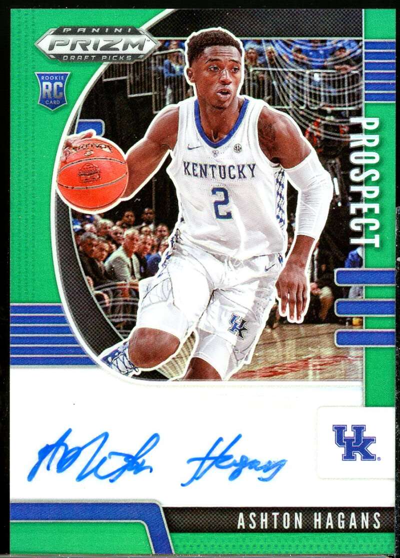 Ashton Hagans Rookie 2020-21 Panini Prizm Draft Picks Prospect Auto Green #51 Image 1