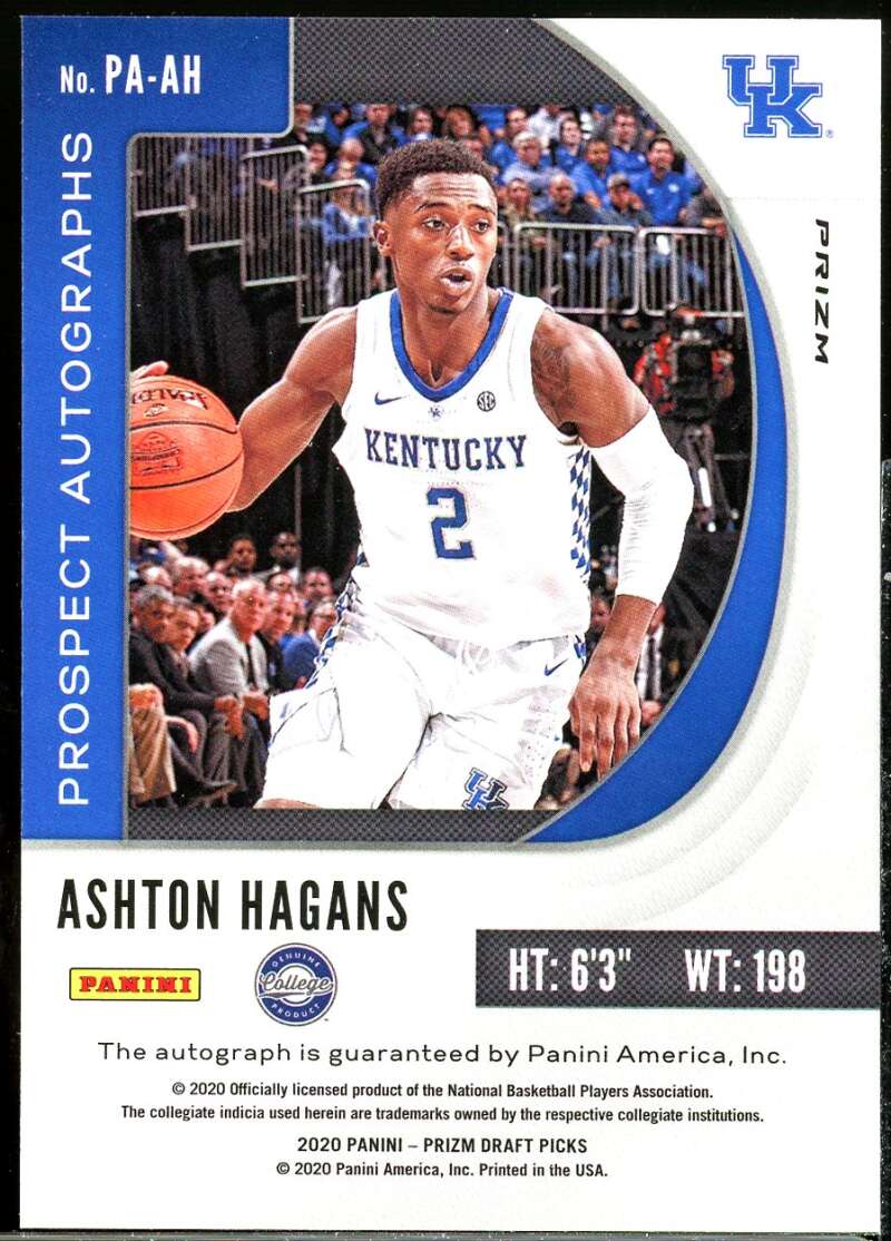 Ashton Hagans Rookie 2020-21 Panini Prizm Draft Picks Prospect Auto Green #51 Image 2