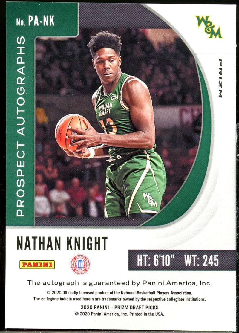 Nathan Knight Rookie 2020-21 Panini Prizm Draft Picks Prospect Auto Green #72 Image 2