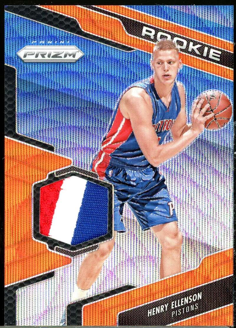 Henry Ellenson Card 2016-17 Panini Prizm Rookie Jerseys Prizms Orange Wave #16 Image 1