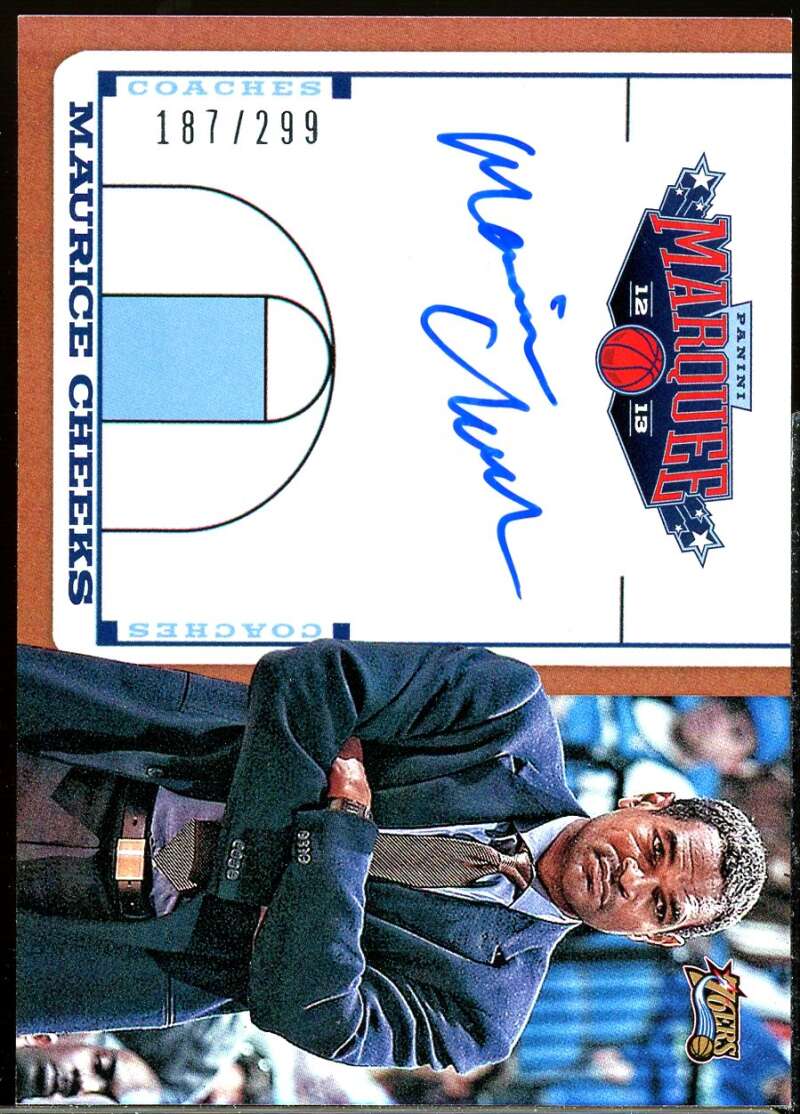 Maurice Cheeks Card 2012-13 Panini Marquee Coach's Autographs #9 /299 Image 1