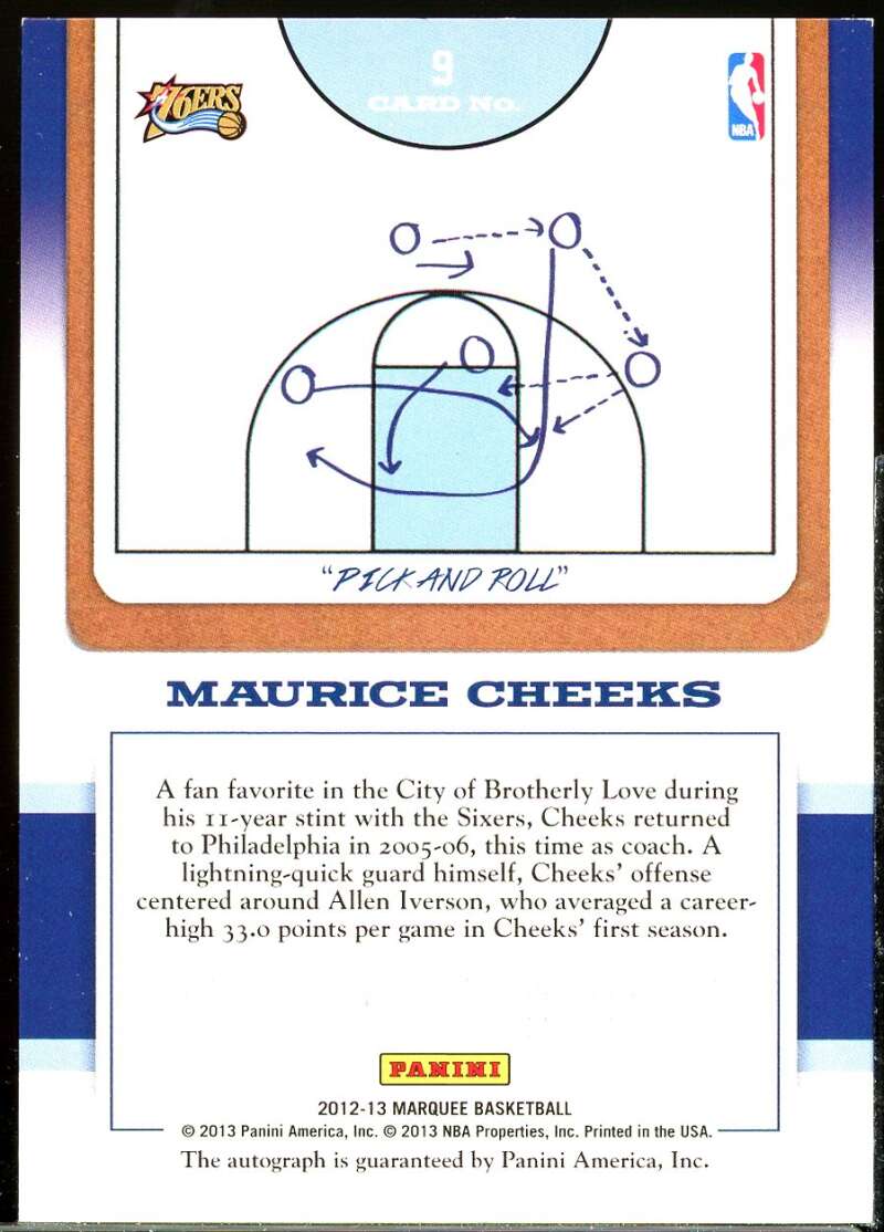 Maurice Cheeks Card 2012-13 Panini Marquee Coach's Autographs #9 /299 Image 2