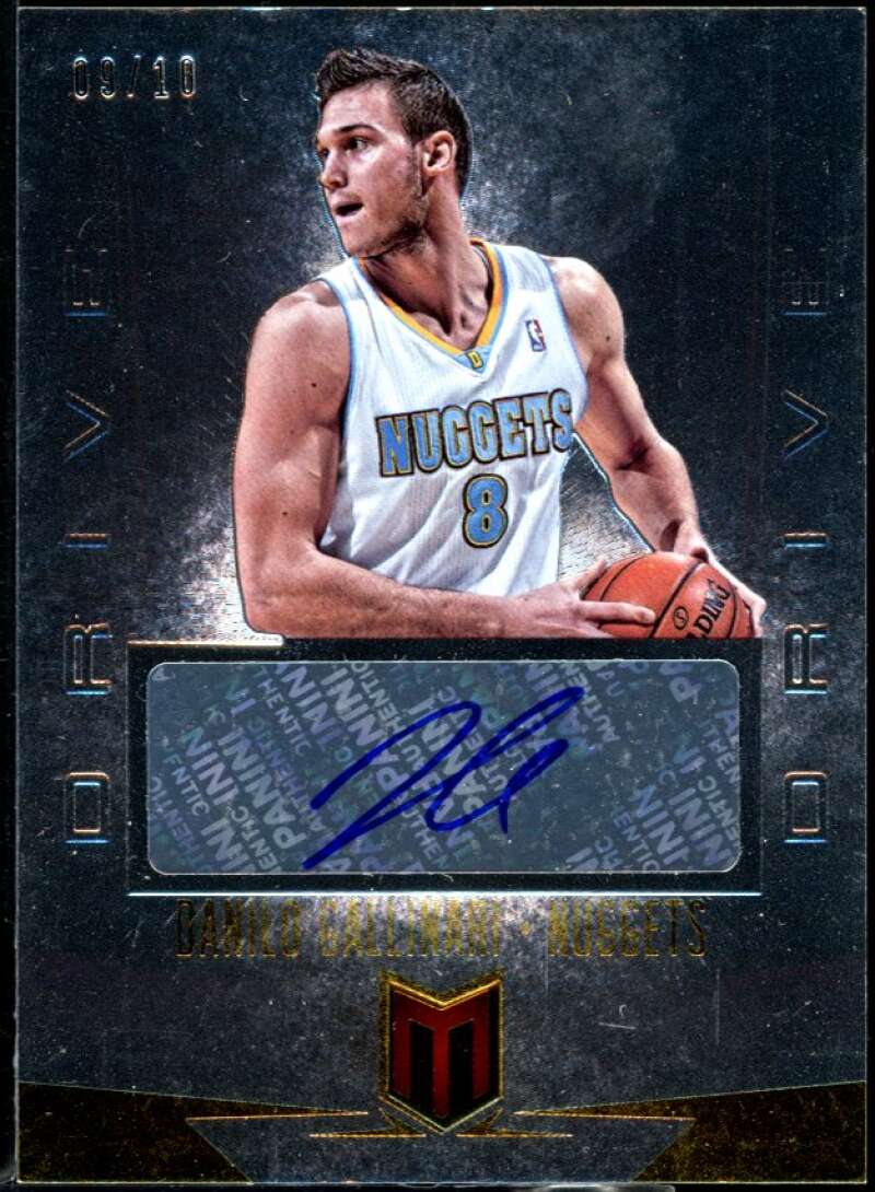 Danilo Gallinari Card 2012-13 Momentum Autographs Drive #97 /10 Image 1