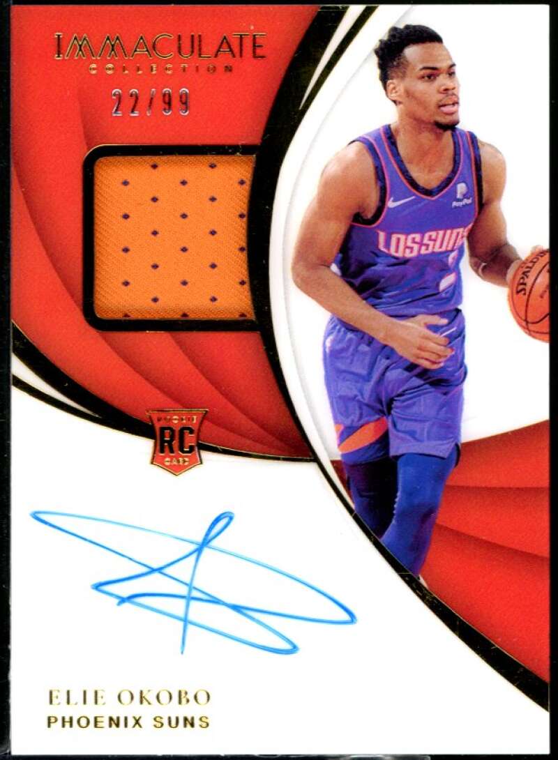 Elie Okobo JSY AU Rookie Card 2018-19 Immaculate Collection #109 Image 1