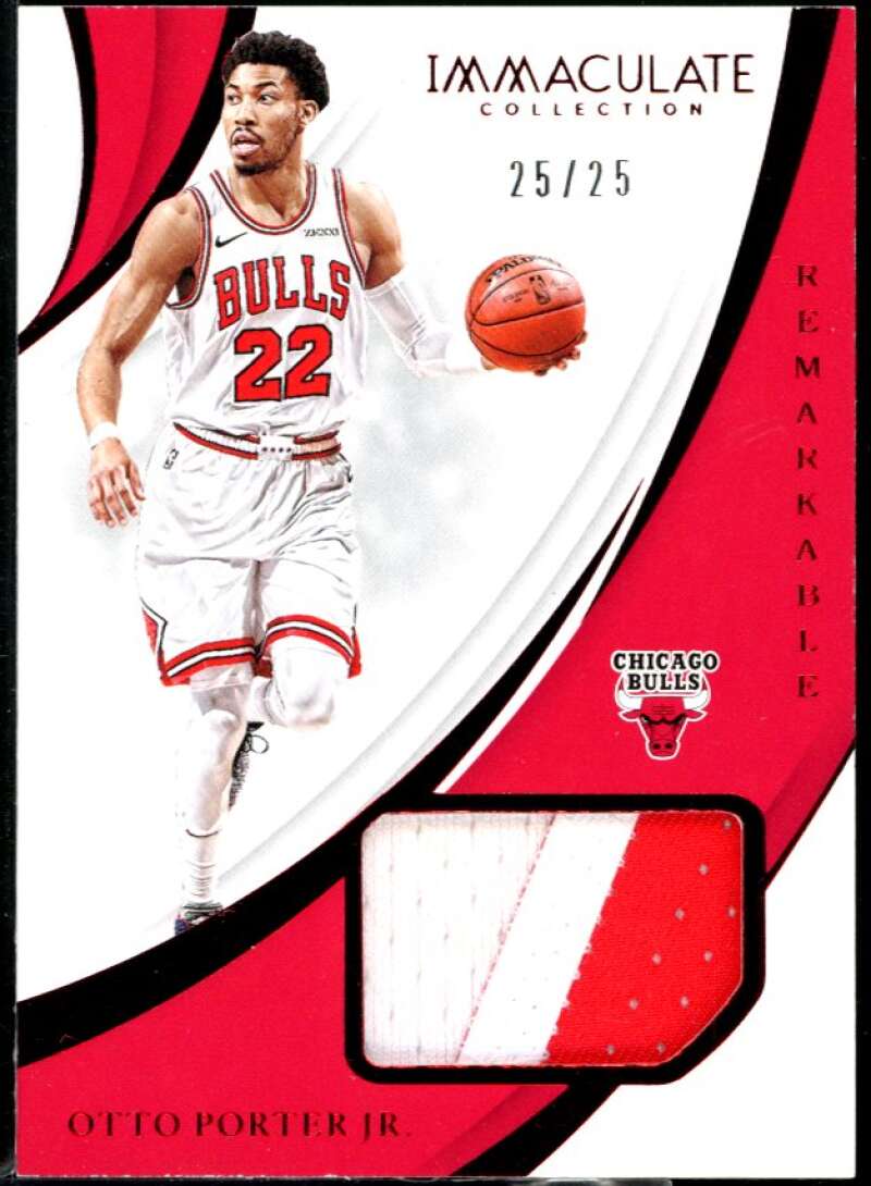 Otto Porter Jr. Rookie 2018-19 Immaculate Collection Patch Autographs Red #38 Image 1