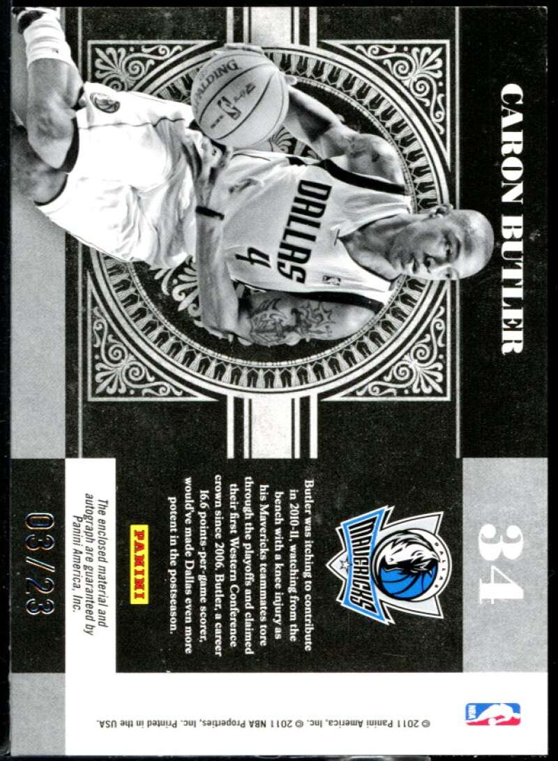 Caron Butler 2010-11 Playoff National Treasures Colossal Materials Signature #34 Image 2