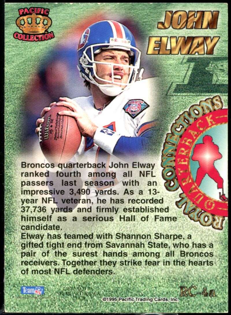 John Elway Card 1997 Pacific Dynagon Royal Connections #6A Image 2