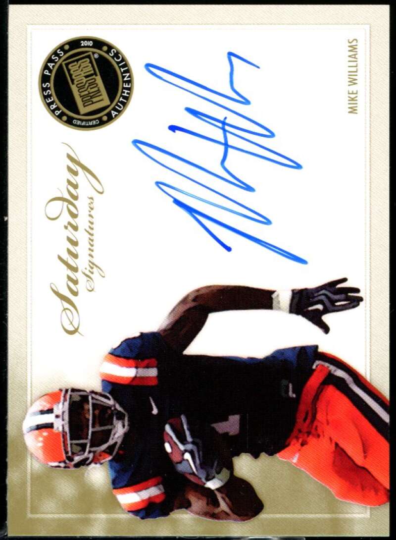 Mike Williams Rookie Card 2010 Press Pass Saturday Signatures #MW Image 1