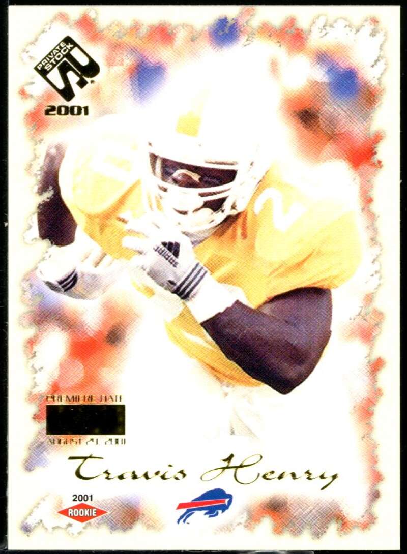 Travis Henry Rookie Card 2001 Private Stock #110 Image 1