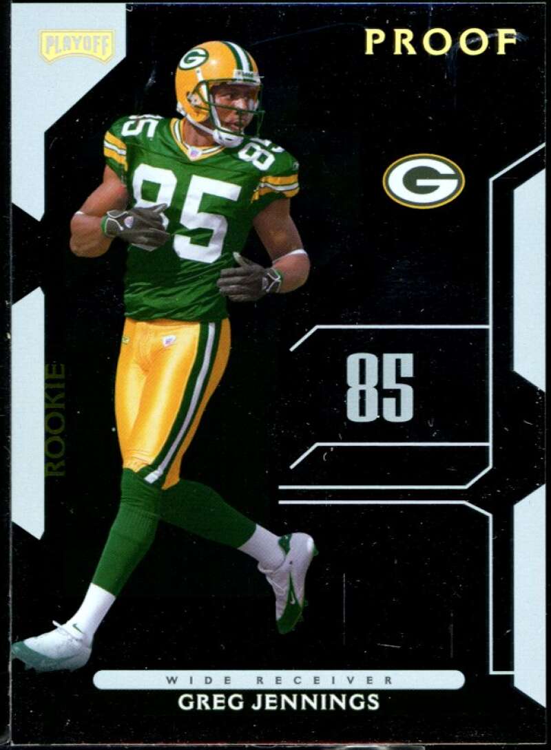 Greg Jennings Rookie Card 2006 Playoff NFL Playoffs Gold Proof #127 Image 1