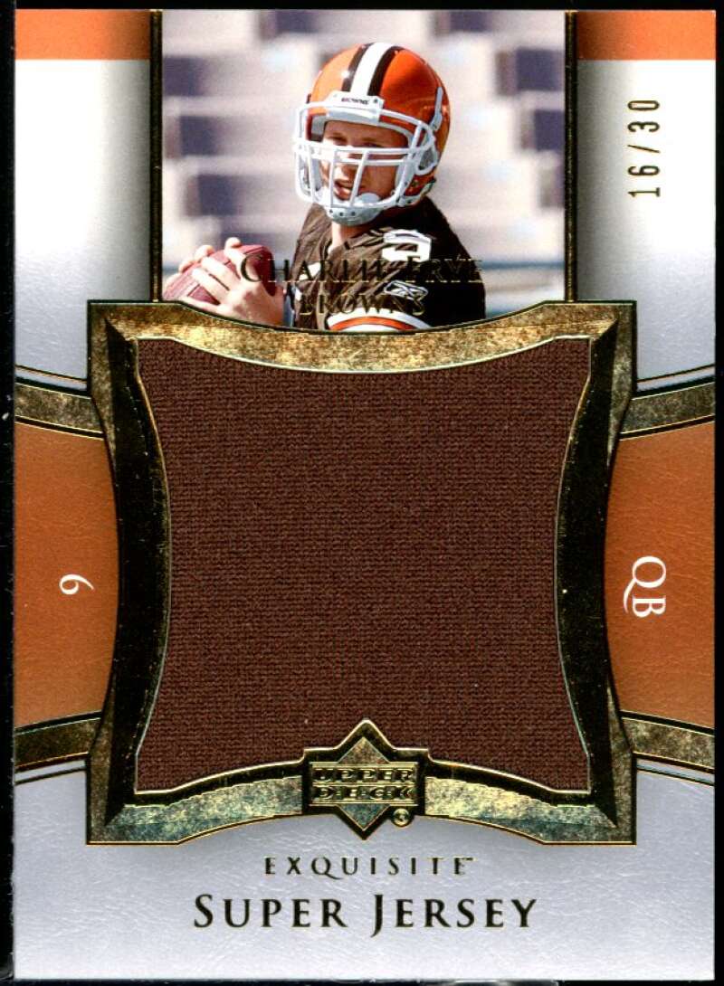 Charlie Frye Rookie Card 2005 Exquisite Collection Super Jersey Gold #SJCF Image 1