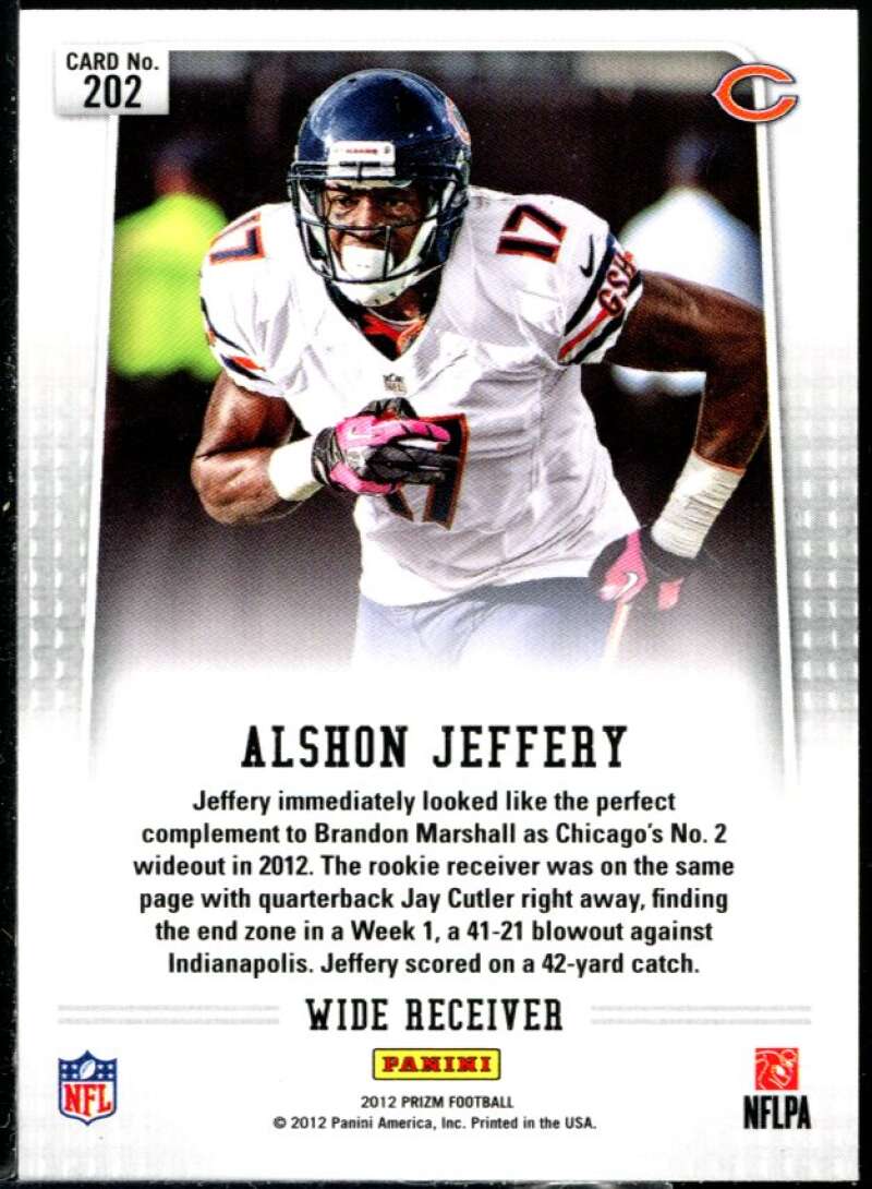 Alshon Jeffery Rookie Card 2012 Panini Prizm #202 Image 2