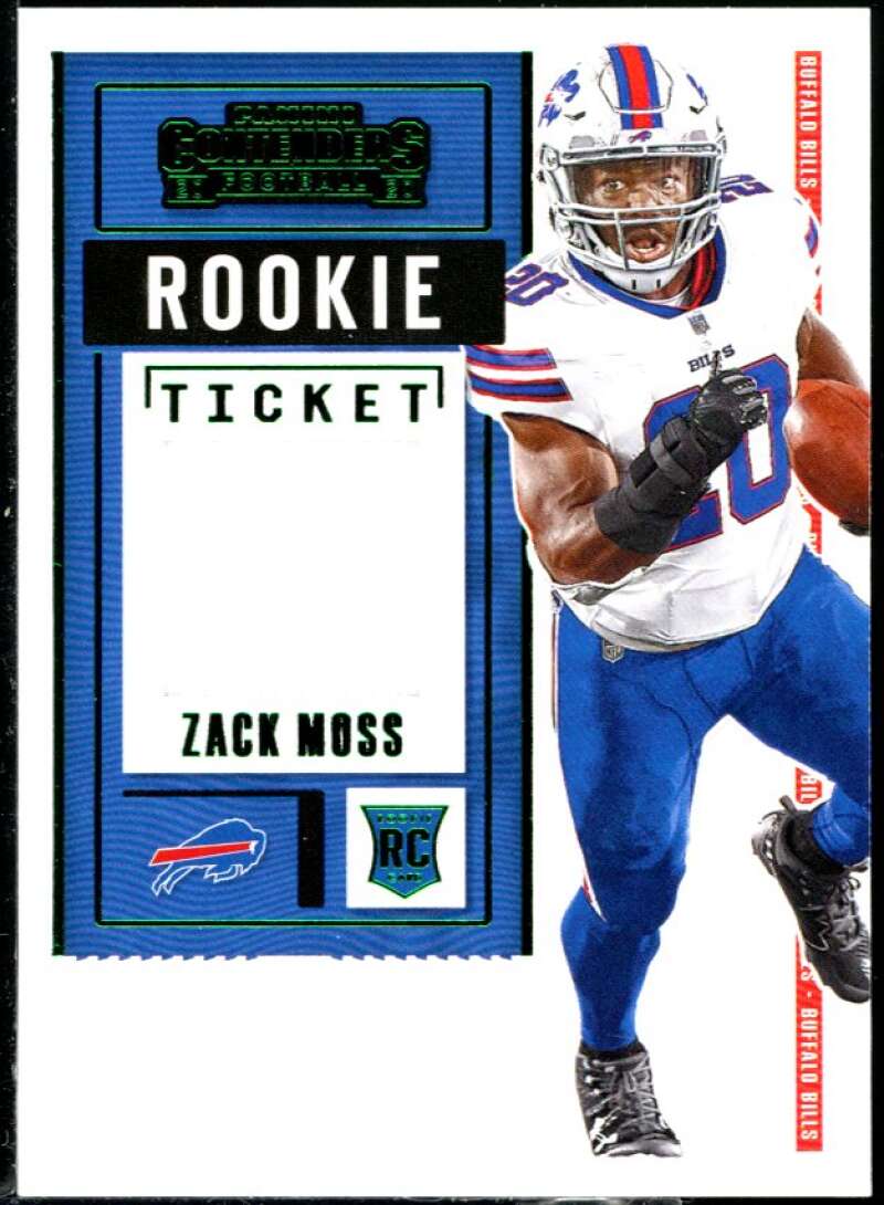 Zack Moss Rookie Card 2020 Panini Contenders Rookie Ticket Swatches #22 Image 1