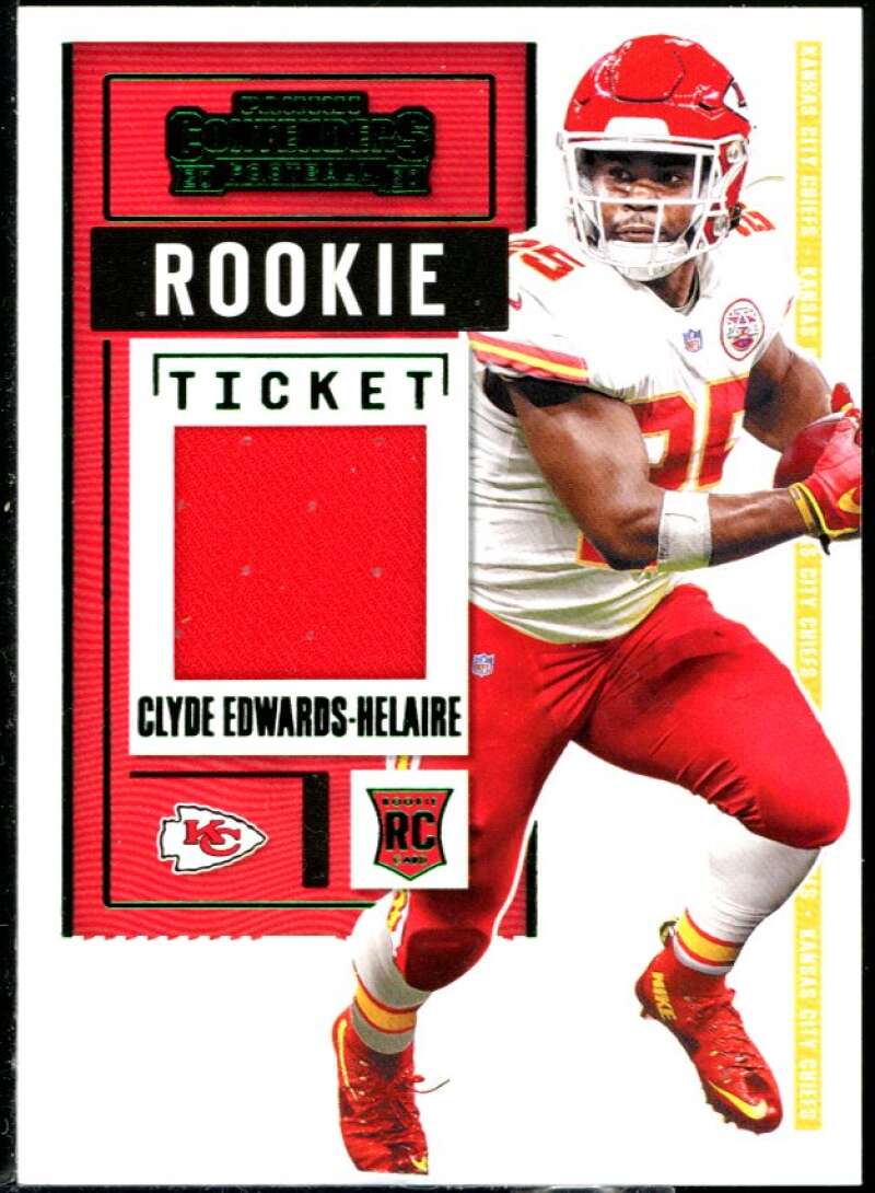 Clyde Edwards-Helaire Rookie 2020 Panini Contenders Rookie Ticket Swatches #12 Image 1