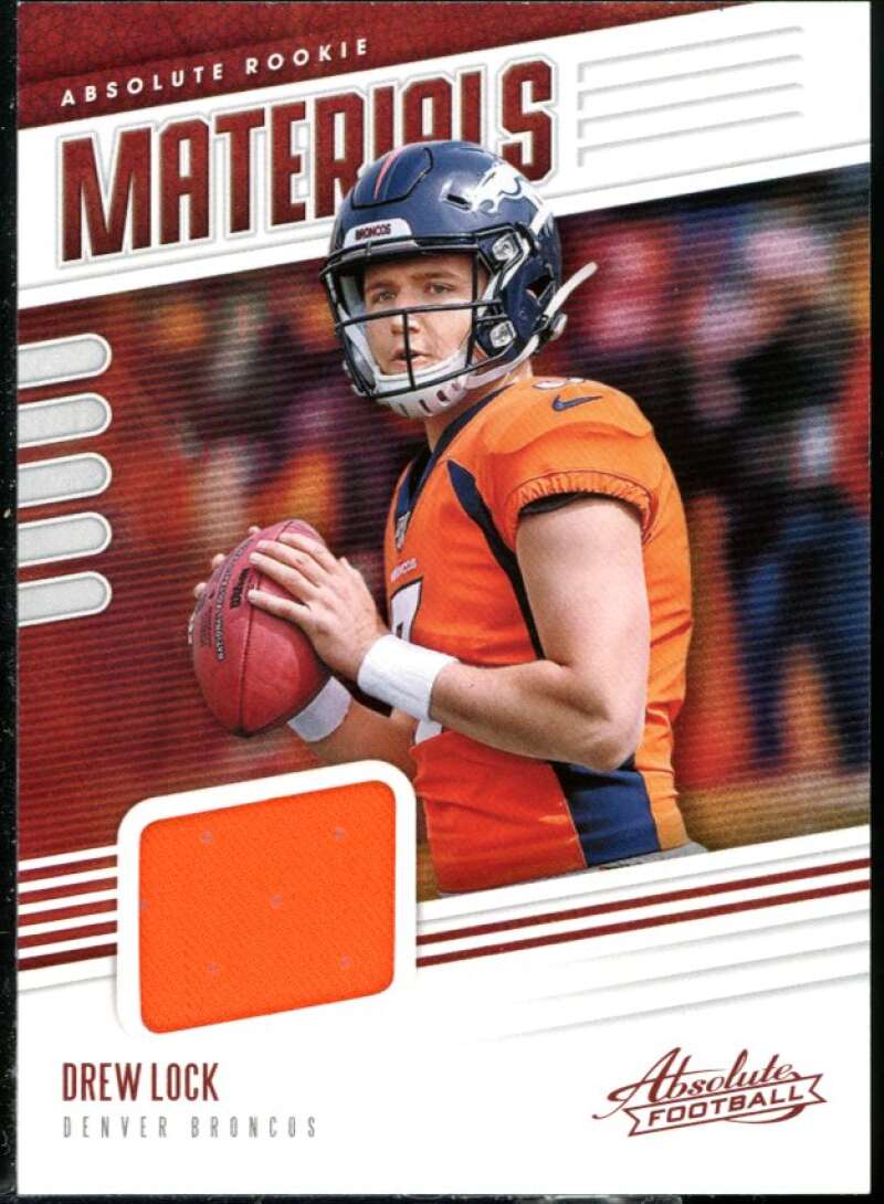 Drew Lock Rookie Card 2019 Absolute Absolute Rookie Materials #15 Image 1