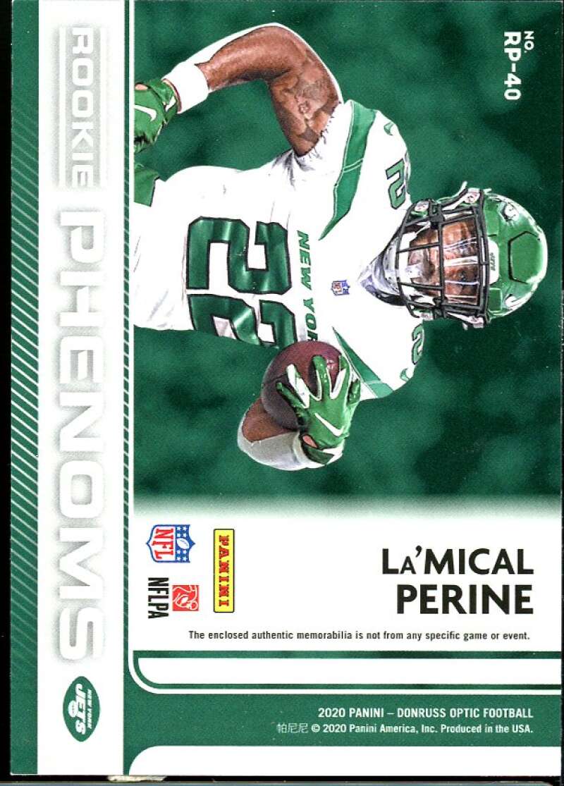 La'Mical Perine 2020 Donruss Optic Rookie Phen Jerseys Horizontal Blue Hyper #40 Image 2